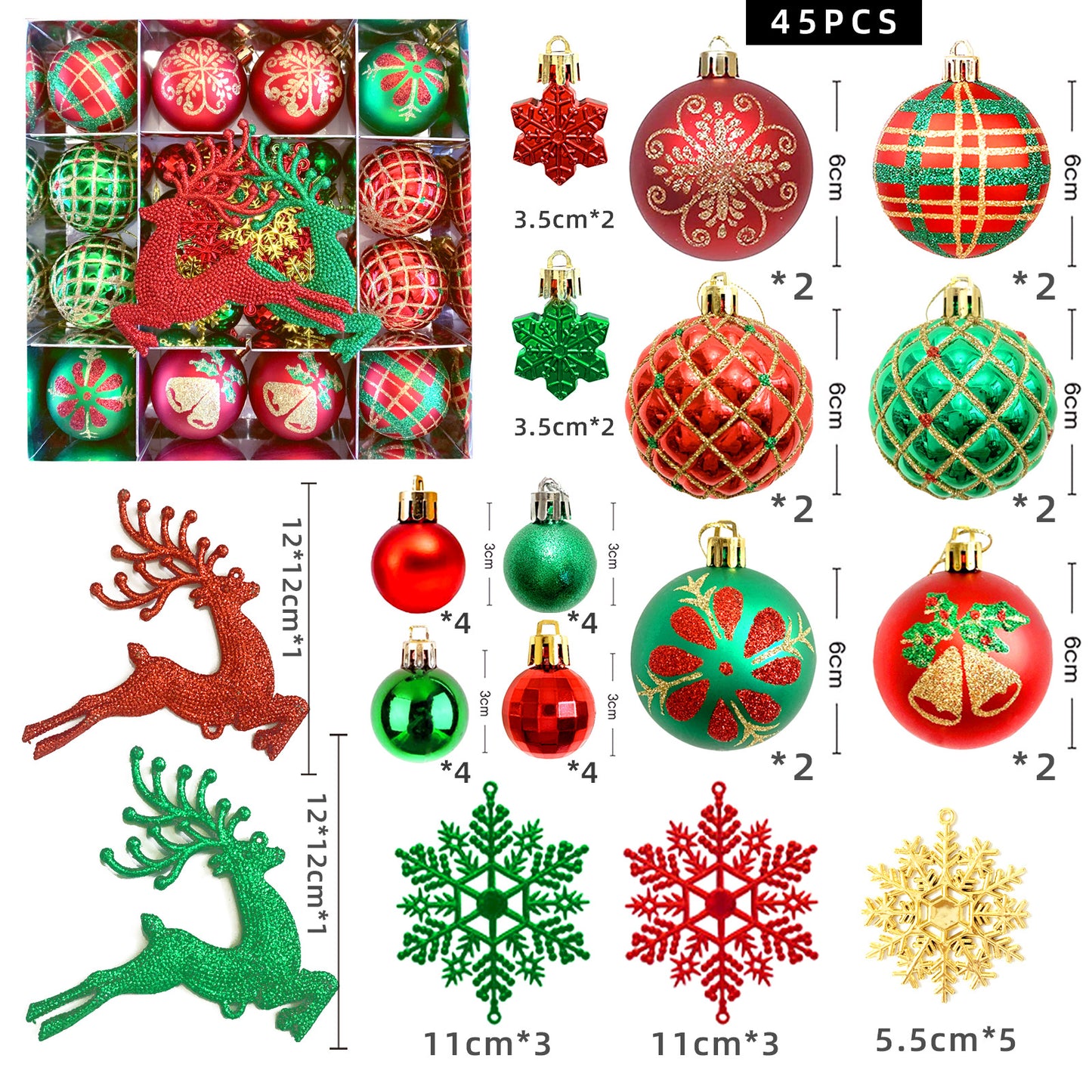 Spherical Christmas decorations Christmas tree