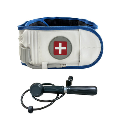 Inflatable lumbar support belt