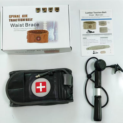 Inflatable lumbar support belt