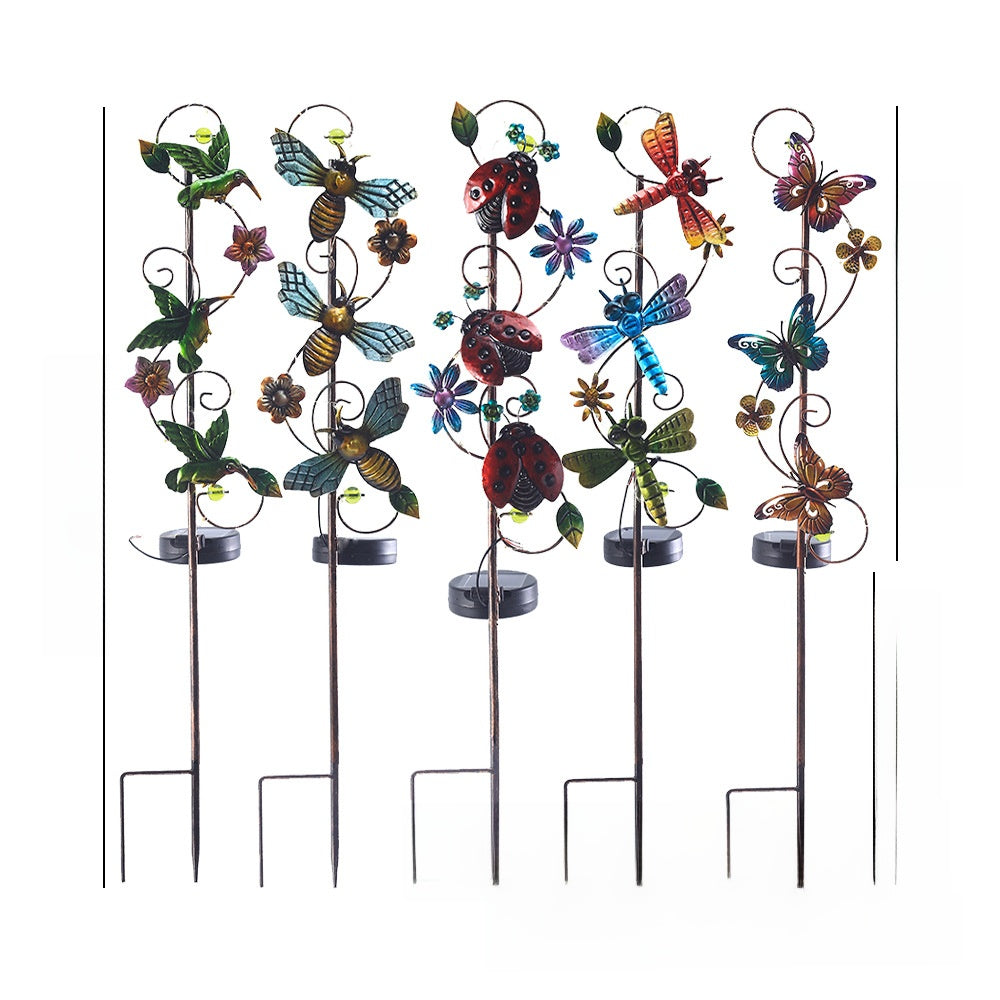 Solar Panel Iron Art Lawn Lamp