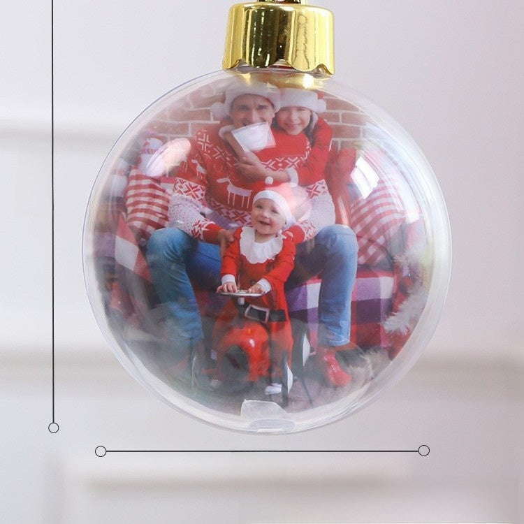 Transparent Christmas photo ball