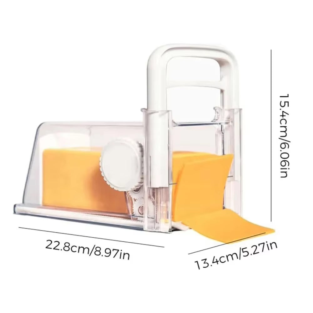 Cheese Storage Container with 3 Metal Blades Slicer Butter Box Cheese Keeper Refrigerate Freezer Fresh Box Kitchen Tools