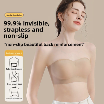 Non-Slip Strapless Push-Up Bra