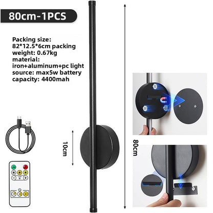 Remote-controlled dimmable wireless wall lamp