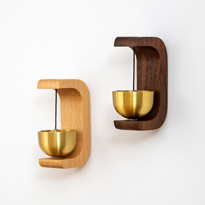 Magnetic Wooden Doorbell with Wind Chime