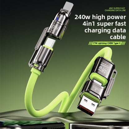240W Four-in-One Fast Charging Cable for Phones
