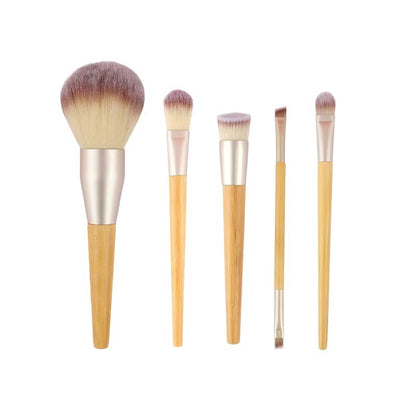 Single-ended soft-bristled makeup brush