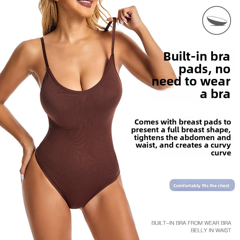 Body-shaping suit, one-piece garment