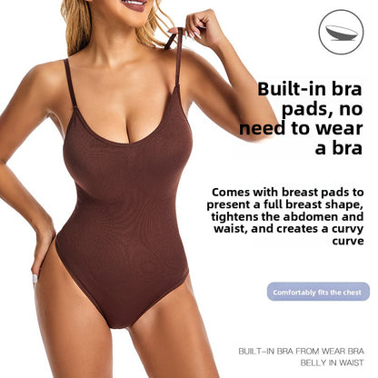 Body-shaping suit, one-piece garment