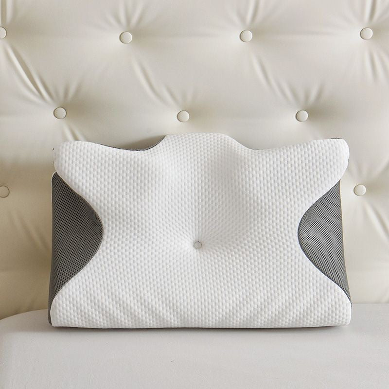 Cow horn-shaped memory foam pillow