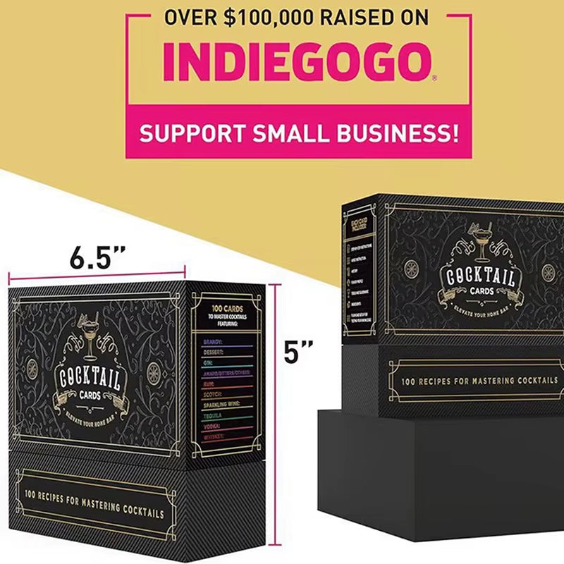 Cocktail Cards: Master Cocktails in Bartender Flashcard 100 Cocktail Recipes to Form with Step by Step Cocktail Instructions