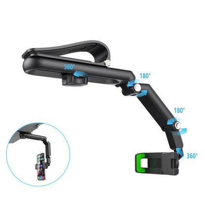 New 1080° Multi-Function Sun Visor Universal 360 Degree Rotating Phone Holder Suitable for Any Scene Car Holder - Rotatable and Retractable