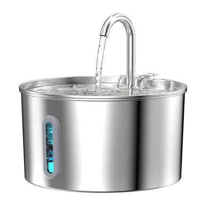Stainless Steel Pet Water Dispenser 2.2L with USB Interface