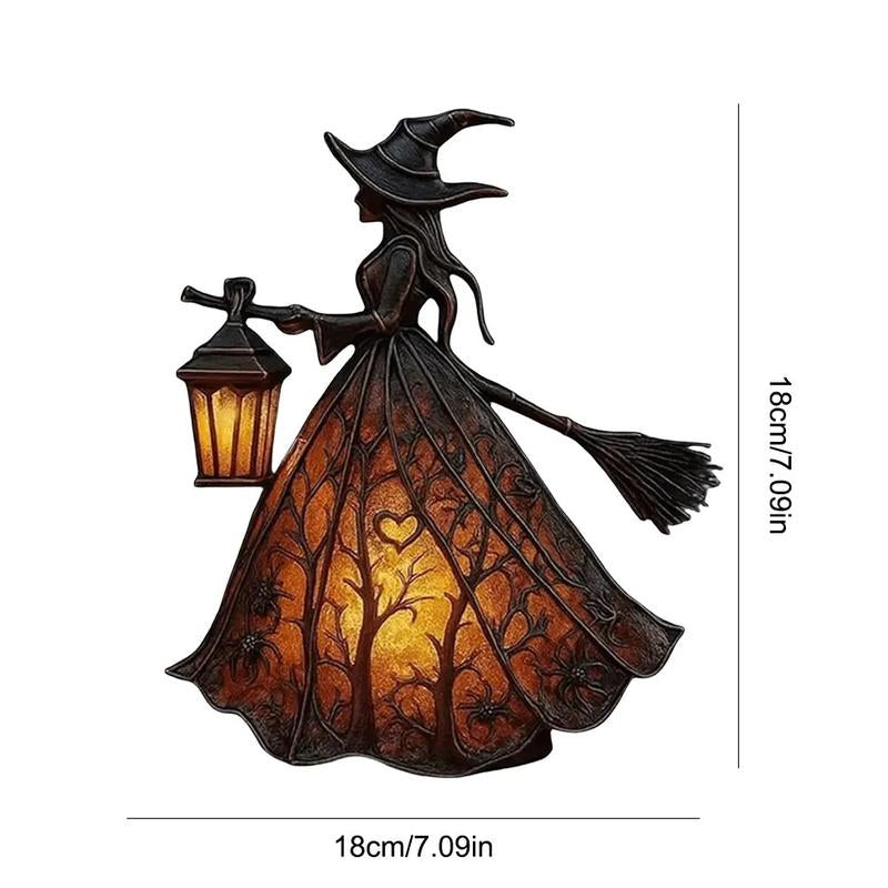 Halloween Witch Lamp, Spooky Standing Night Light, Unique Witch Statue Table Lamp for Bedroom Decoration, Perfect for Halloween Festivities
