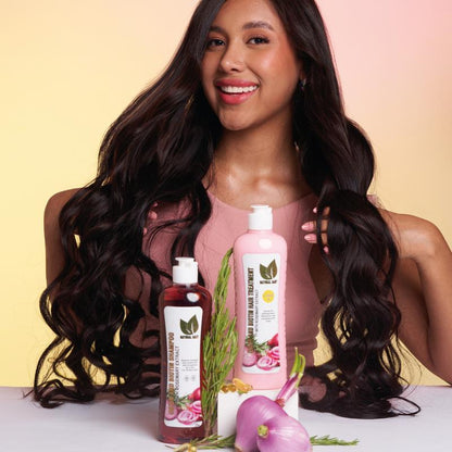 Natural Sant Onion, Rosemary and Biotin Shampoo & Treatment (16 Fl Oz/500 Ml) Conditioning Restorative