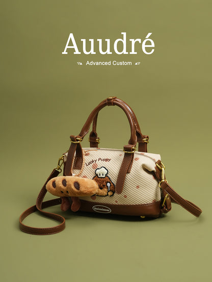 Retro Color-Block Pillow Handbag