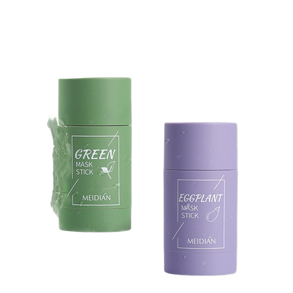 charming green tea cleaning solid mask eggplant deep cleansing  solid mask