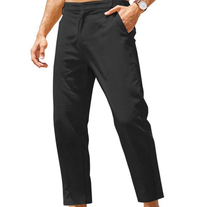Lightweight casual men's cotton and linen trousers