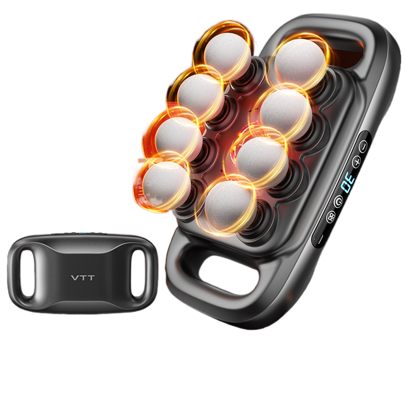 Fascia gun with multiple heads for back and waist relaxation