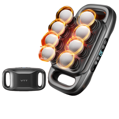 Fascia gun with multiple heads for back and waist relaxation