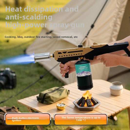 Refillable Windproof Butane Flamethrower Lighter