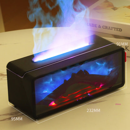 Flame effect electric fireplace essential oil diffuser