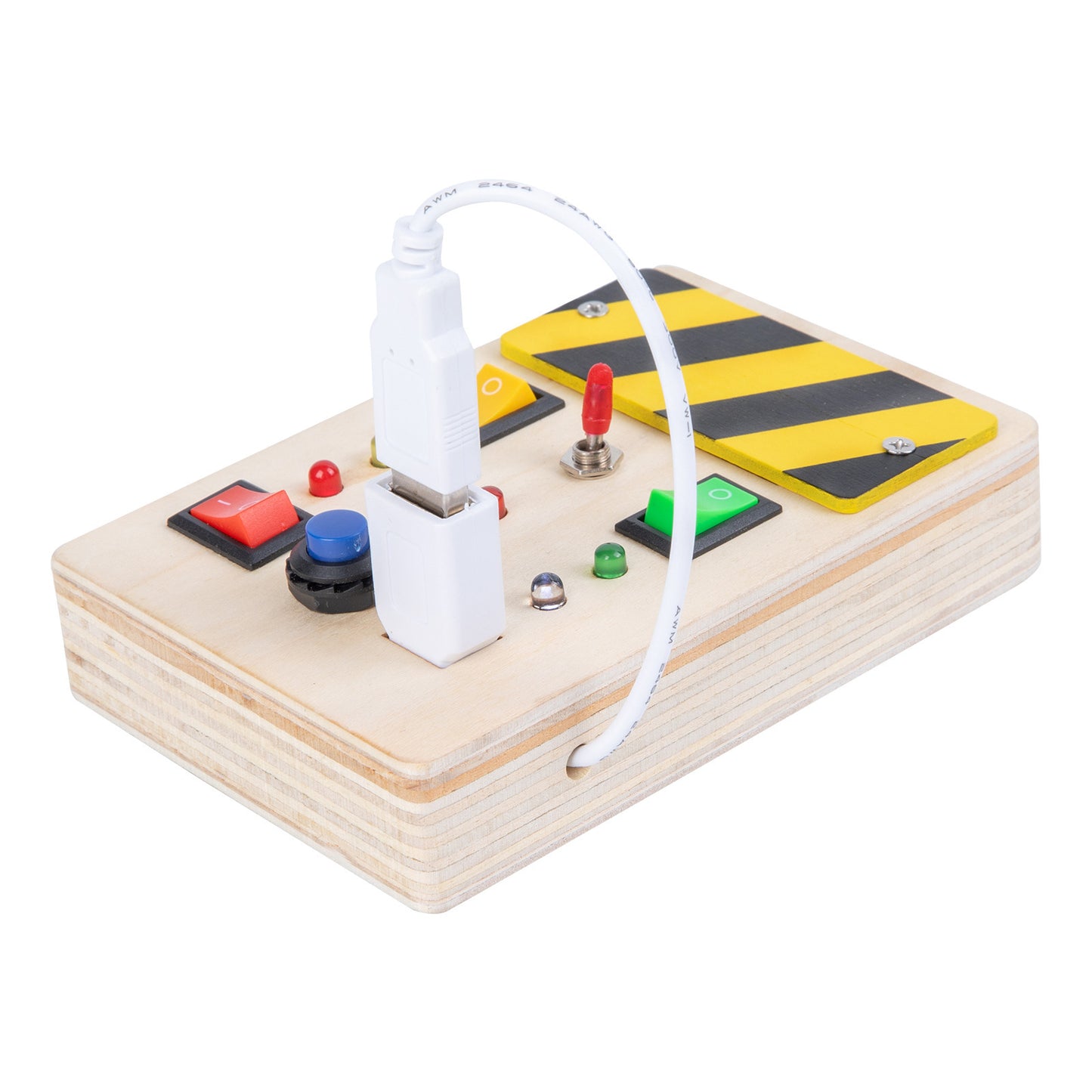 Wooden LED Busy Board Educational Toy for Kids
