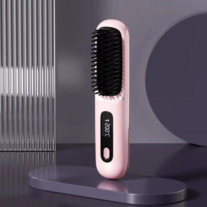 USB rechargeable negative ion hair straightener