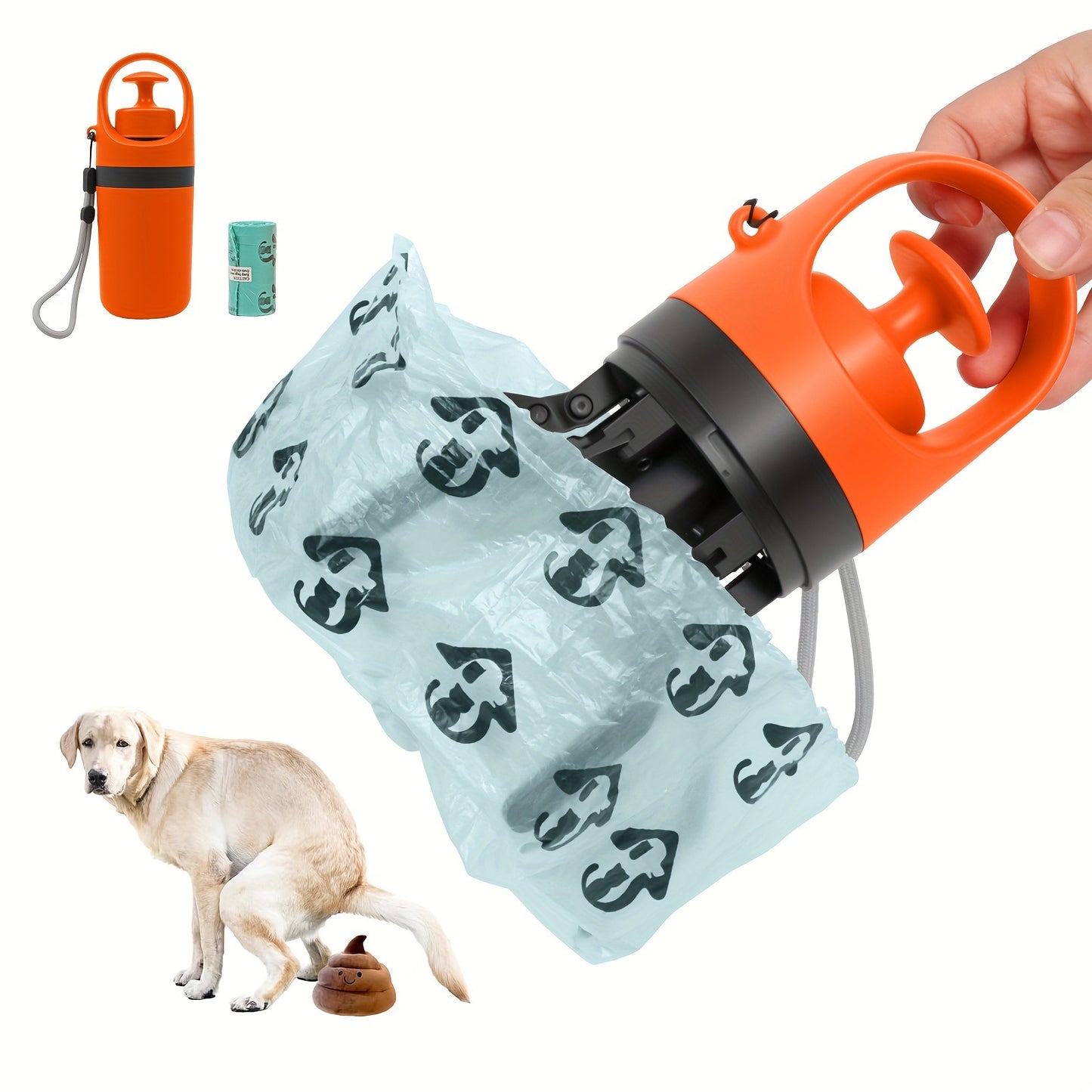 Portable pet poop picker
