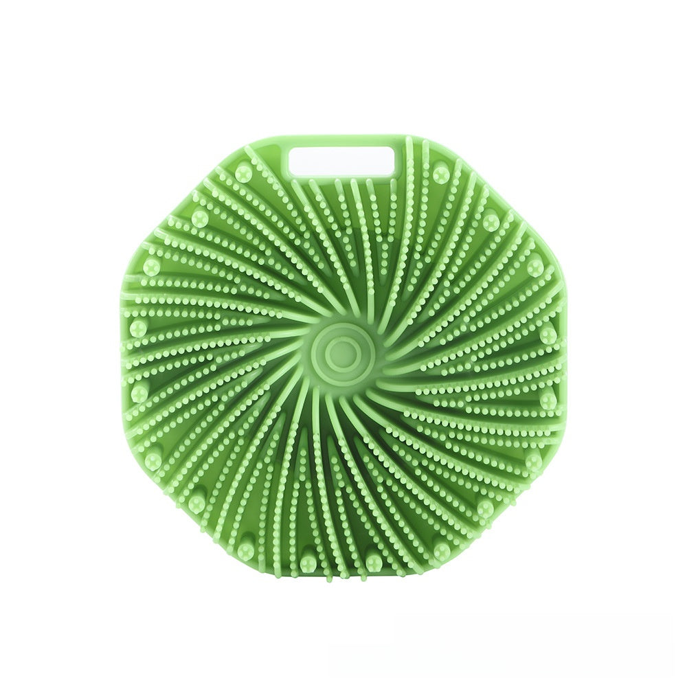 Silicone Hexagonal Bath Brush with Hanging Hook