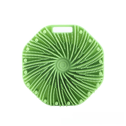 Silicone Hexagonal Bath Brush with Hanging Hook
