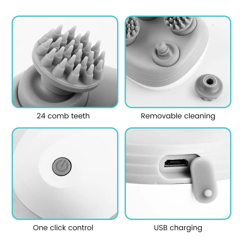Electric Scalp Massager Head Relaxation Rechargeable