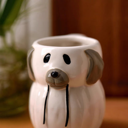 Cute Creative Puppy Hand-Painted Pumpkin Cup