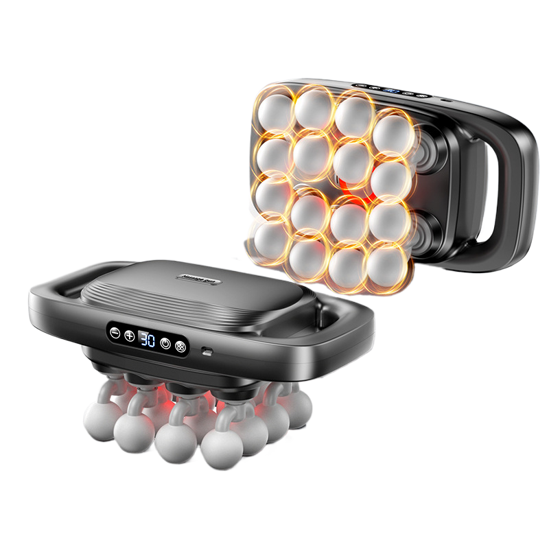 Fascia gun with multiple heads for back and waist relaxation