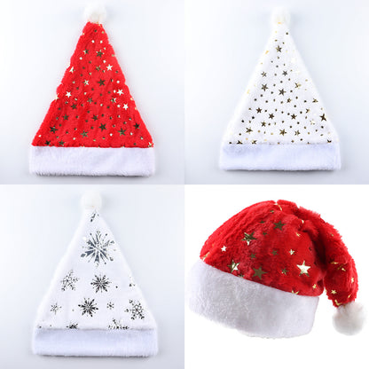 Plush Christmas Hat with Foil Print