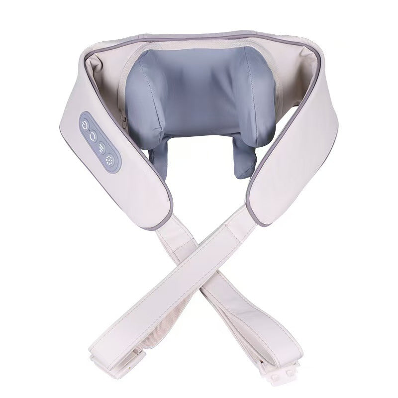 Hot compress and kneading neck massager