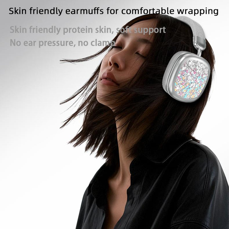 YANUQIA Wireless Headphones, Over-Ear Headphones, Hi-Fi Stereo Noise-Cancelling Headphones, Suitable for Travel, Work, Sports and Games, Built-In Microphone, Large Battery for Long-Lasting, Suitable for Iphone, Laptop, Ios/Android Bluetooth Headphones