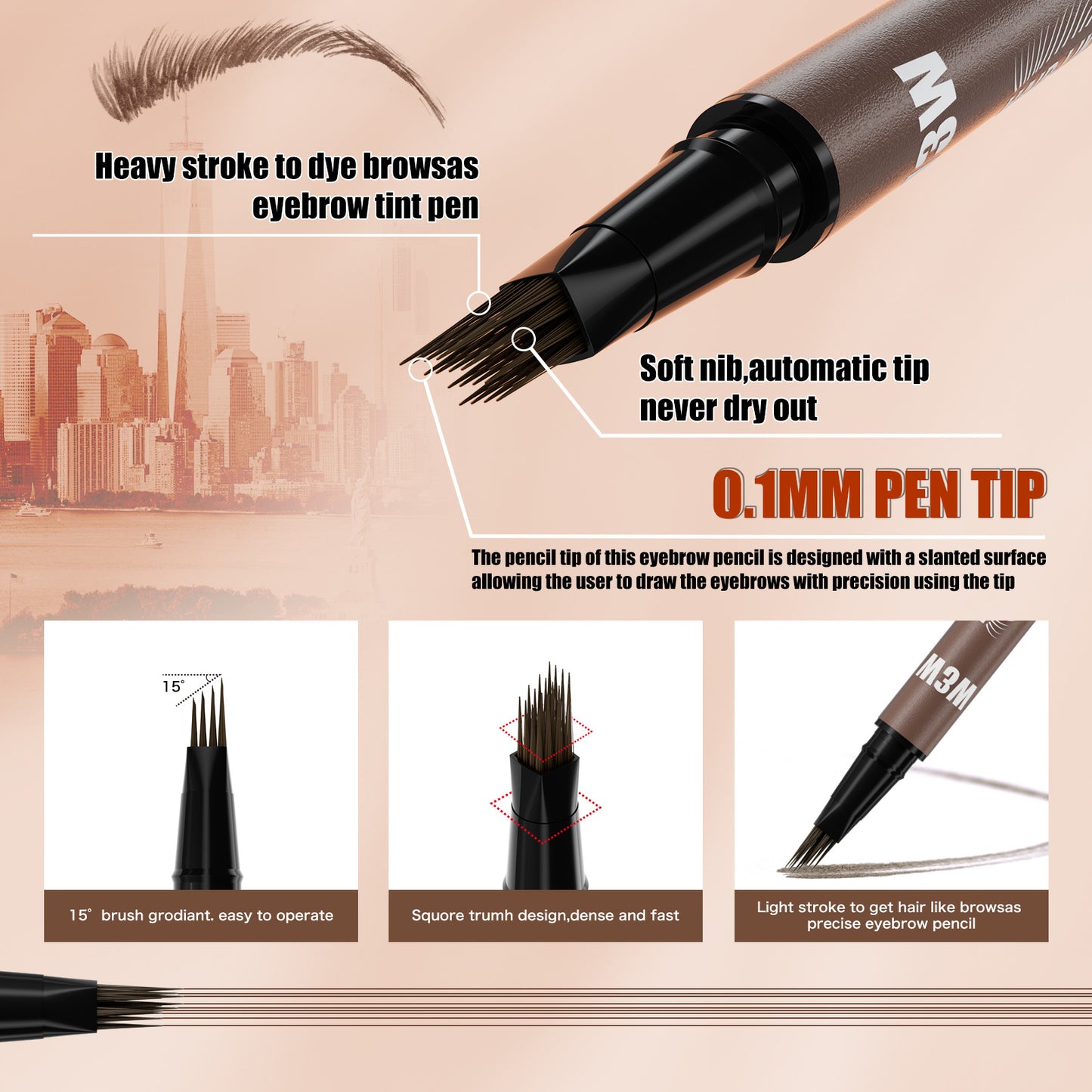 Waterproof Long-Lasting Liquid Eyebrow Pencil