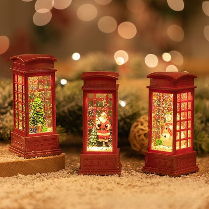Christmas Decorative Night Light with Water Snow Effect