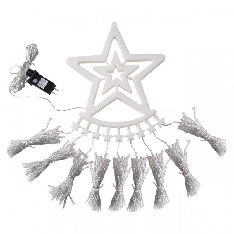 Led Five-Pointed Star Flowing Water Waterfall Light