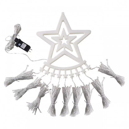 Led Five-Pointed Star Flowing Water Waterfall Light