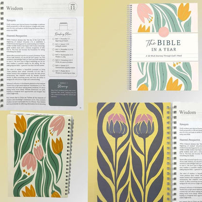 The Bible in a Year, 52-Week Study, a 365-Day Spiritual Journey with Daily Prayer and Notes, Ideal Faith Gift for Men and Women – Christian Workbook Journal Personalize Bible