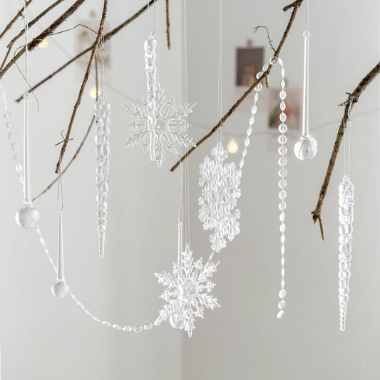 Christmas Tree Decoration Snowflake Pendant