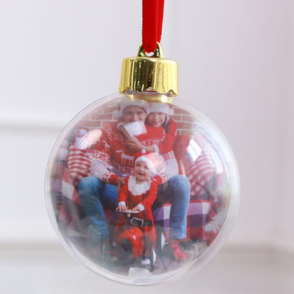 Transparent Christmas photo ball