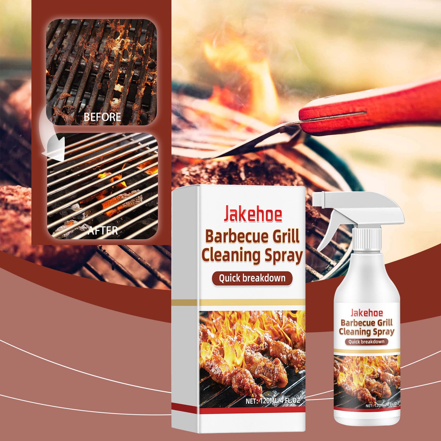 Portable Grill Cleaning Spray