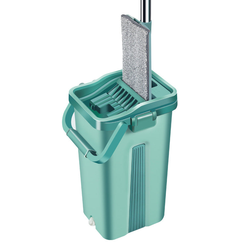 Scraper-Free Flat Mop with Bucket