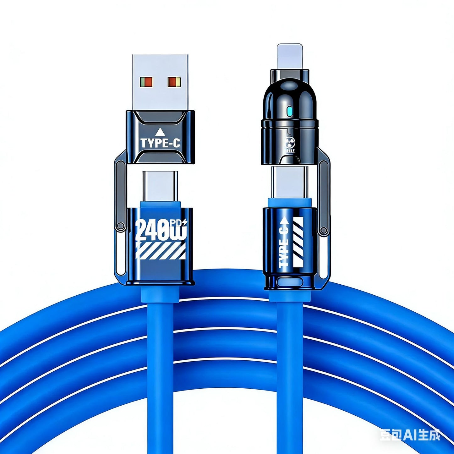 240W Four-in-One Fast Charging Cable for Phones