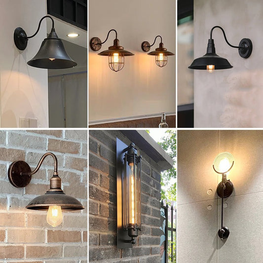 Simple iron wall lamp