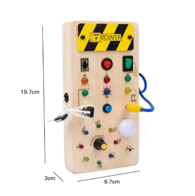 Children's Wooden LED Educational Toy with Tools