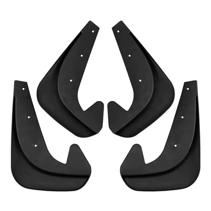 For Universal Compact Car 4PCS Splash Guards Mud Flaps Set No Drill Installation Mudguards Fenders with Mounting Hardware Kit